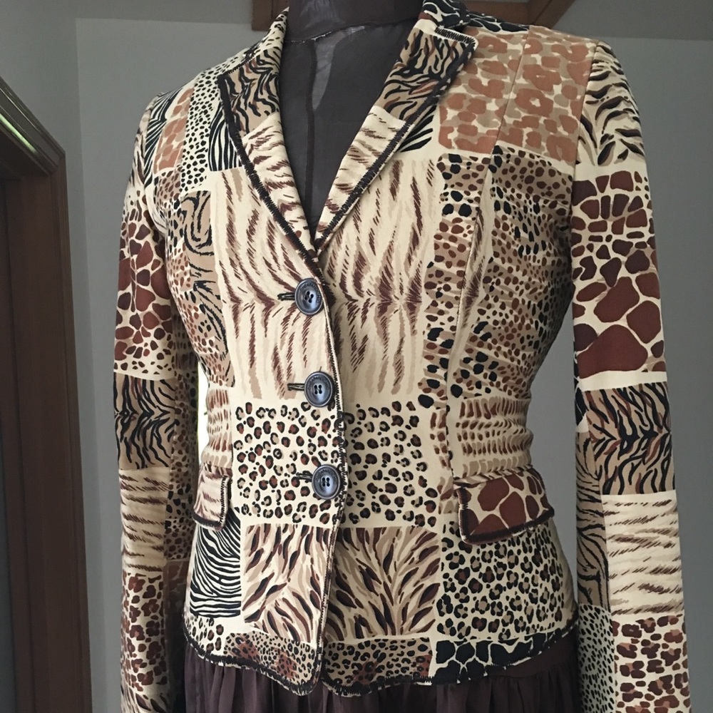 Moschino animal print jacket